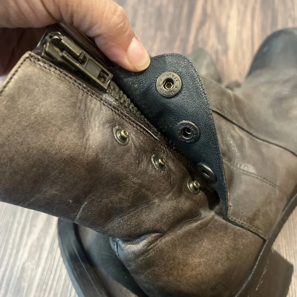 Alberto Fermani limited Edition Boots Distressed Brown Size 40 Made In Italy